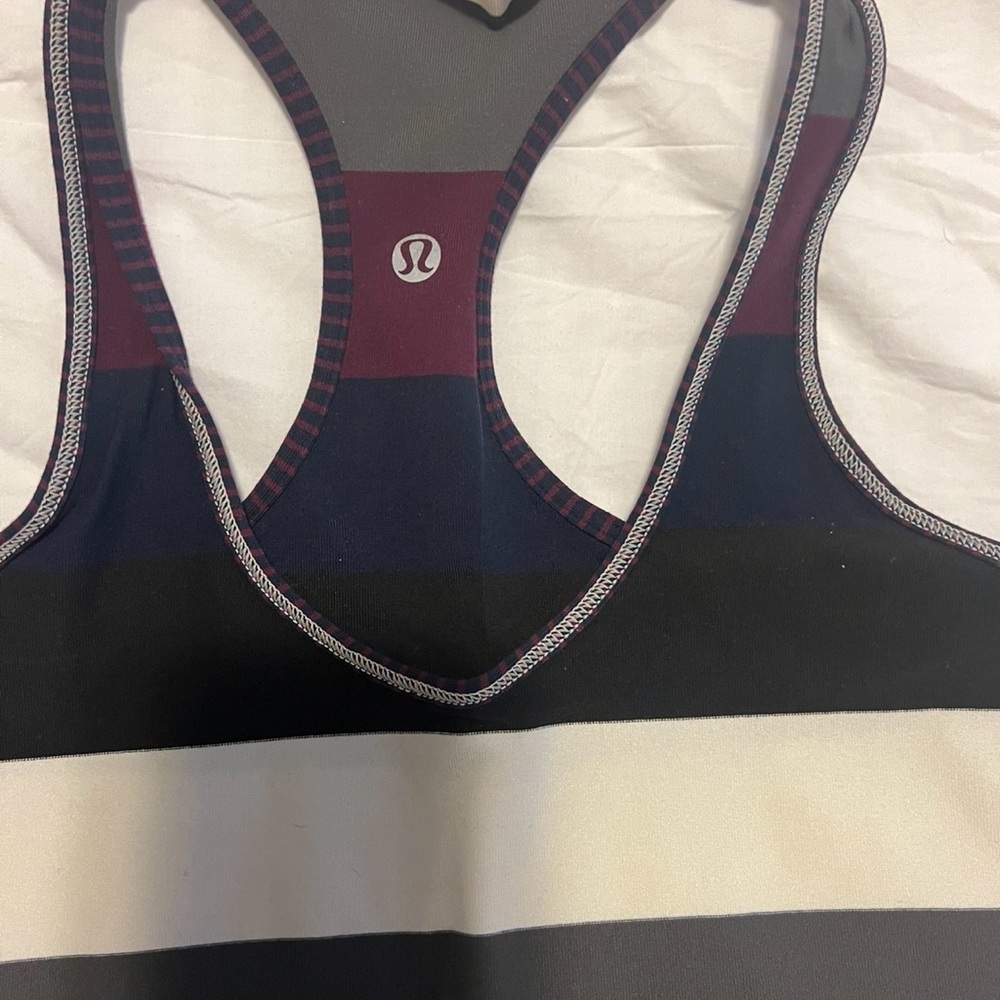 Lululemon Striped Racerback Tank Top